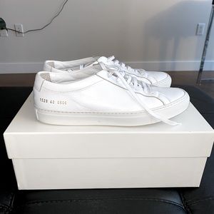 Common Projects All White Leather Mens Size 40 (Italy)